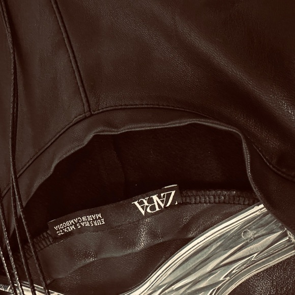 Pleather black dress Zara brand. Size small. - Picture 7 of 10
